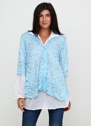 Блакитна демісезонна блуза MADEIN