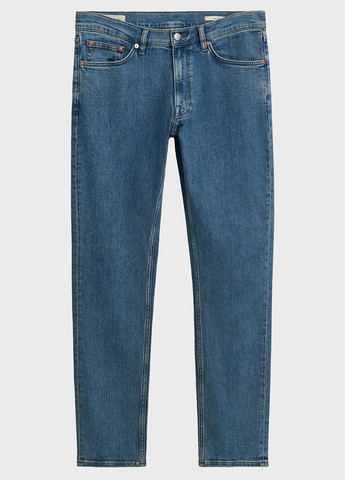 Светло-синие демисезонные регюлар фит джинсы Gant