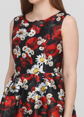Комбінована коктейльна плаття, сукня дзвін Vero Moda з квітковим принтом