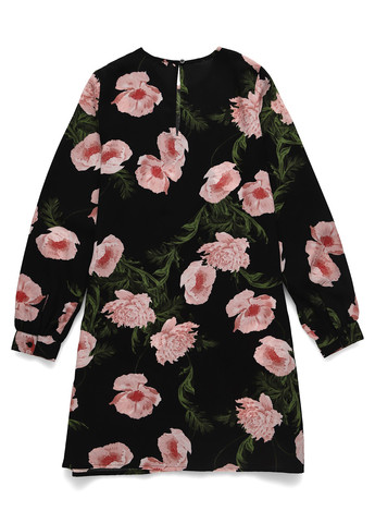 Черное кэжуал платье а-силуэт Vero Moda с цветочным принтом