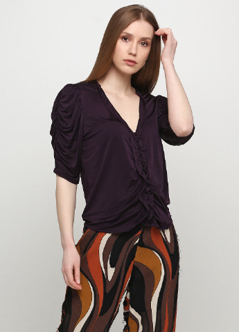 Темно-фиолетовая летняя блуза Uterque