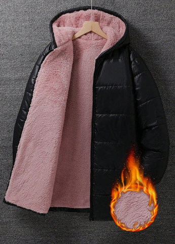 Чорна зимня куртка SHEIN