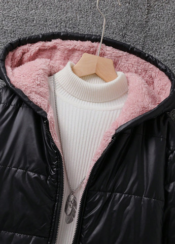 Чорна зимня куртка SHEIN