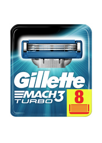 Сменные кассеты для бритья Mach3 Turbo (8 шт.) Gillette (138200482)