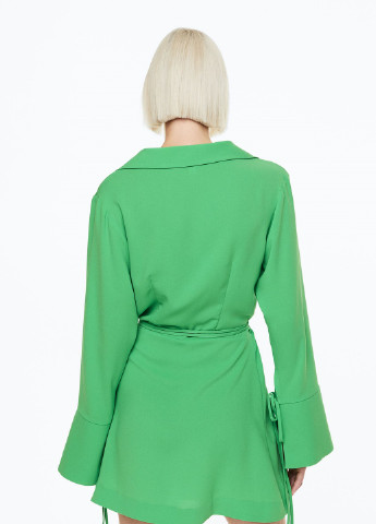 Зелена ділова сукня H&M однотонна