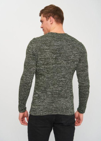 Зелений джемпер,зелений-сірий, Solid
