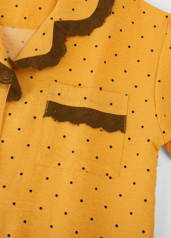 Желтая всесезон пижама (кофта, брюки) кофта + брюки SHEIN