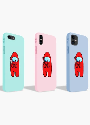 Чохол силіконовий Apple Iphone Xr Амонг Ас Червоний (Among Us Red) (8225-2417) MobiPrint (219565562)