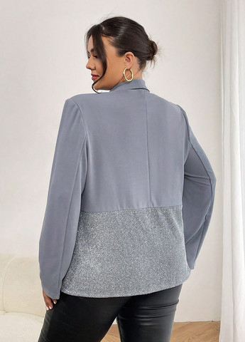 Серый женский жакет SHEIN однотонный - демисезонный