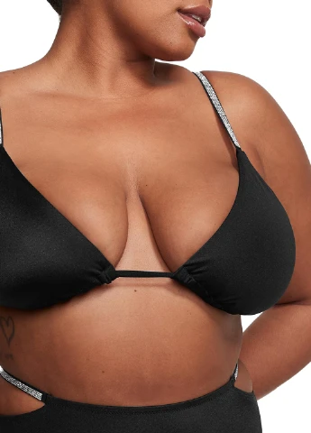 Чорний літній купальник (ліф, трусики) роздільний, бікіні Victoria's Secret