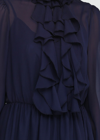 Темно-синее коктейльное платье My Caramele однотонное