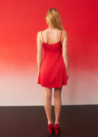 Червона вечірня сукня сукня-комбінація Gepur однотонна