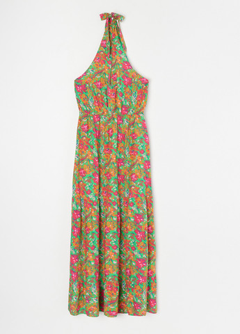Комбінована кежуал сукня з відкритою спиною Sinsay з квітковим принтом