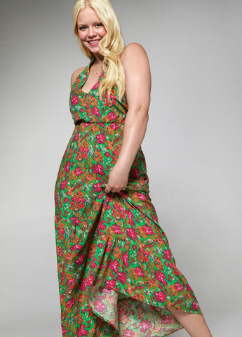 Комбінована кежуал сукня з відкритою спиною Sinsay з квітковим принтом