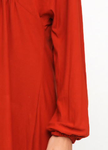 Кирпичное кэжуал платье в стиле ампир Mango однотонное