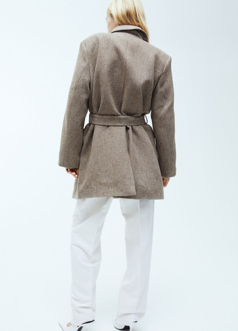 Бежевое демисезонное Пальто двубортное H&M