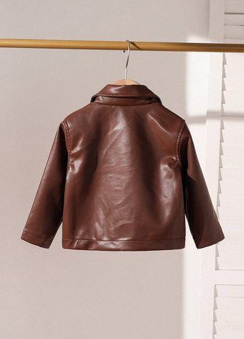 Коричневая демисезонная куртка косуха SHEIN