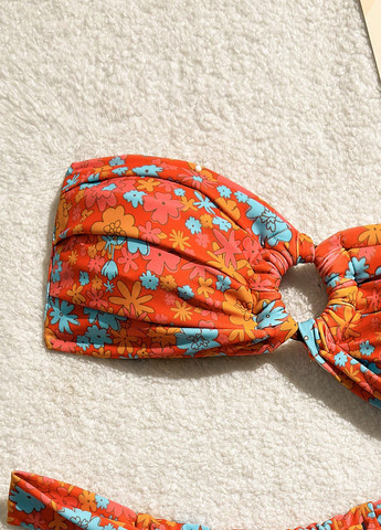 Помаранчевий літній купальник (бюстгалтер, трусики) роздільний SHEIN