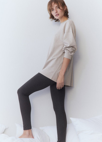 Темно-серые демисезонные леггинсы H&M