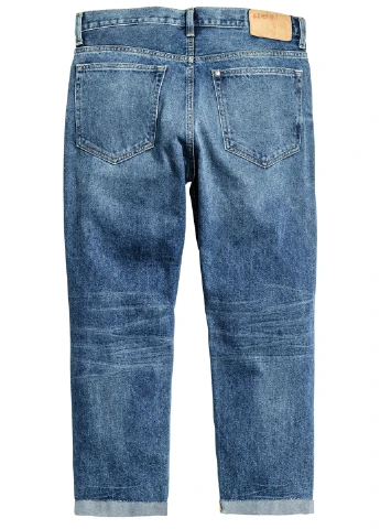 Синие демисезонные укороченные, зауженные джинсы H&M