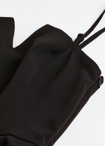 Комбінезон H&M комбінезон-брюки однотонний чорний вечірній поліестер
