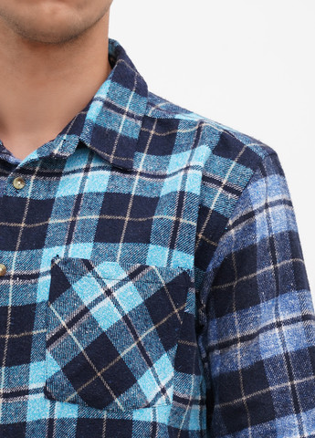 Синяя кэжуал рубашка в клетку Boohoo