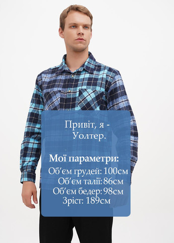 Синяя кэжуал рубашка в клетку Boohoo