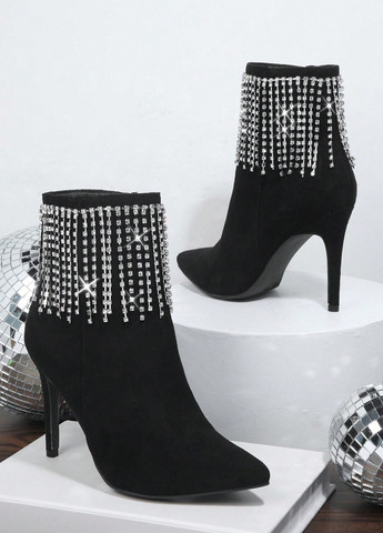 Черные демисезонная ботильоны SHEIN