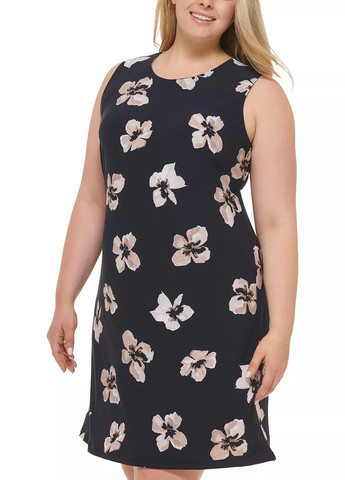 Синее кэжуал платье Tommy Hilfiger с цветочным принтом