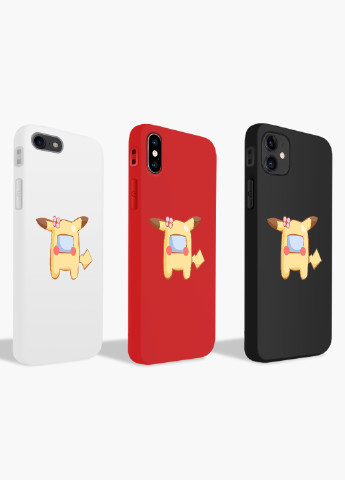 Чехол силиконовый Apple Iphone 6 Амонг Ас Покемон Пикачу (Among Us Pokemon Pikachu) (6937-2419) MobiPrint (219566074)