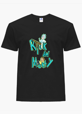 Черная демисезон футболка женская рик санчез и морти смит рик и морти (rick and morty) (8976-2939) xxl MobiPrint
