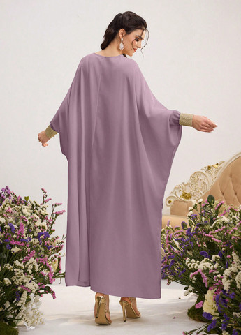 Світло-фіолетова кежуал сукня оверсайз SHEIN однотонна