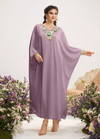 Світло-фіолетова кежуал сукня оверсайз SHEIN однотонна