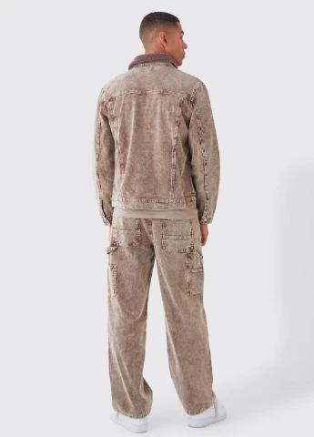 Коричнева демісезонна куртка Boohoo