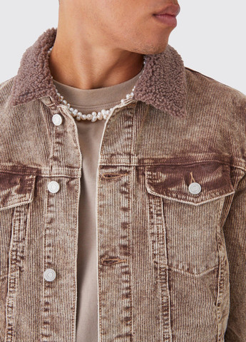 Коричнева демісезонна куртка Boohoo