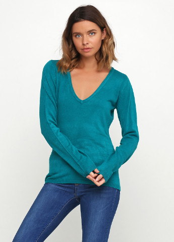Темно-зеленый демисезонный пуловер пуловер New York & Company