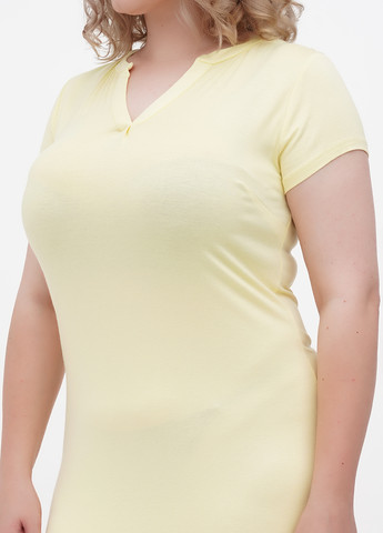 Светло-желтое кэжуал платье платье-футболка Collection L однотонное