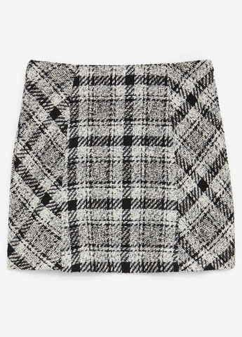 Черно-белая кэжуал в клетку юбка Jennyfer карандаш