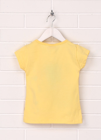 Желтая летняя футболка с коротким рукавом Hacali Kids