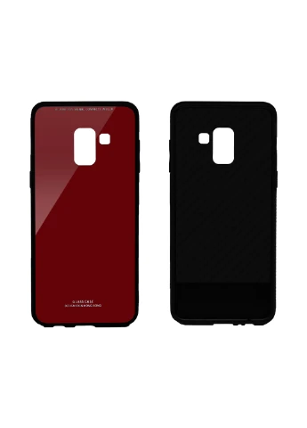 Чохол (Real Glass) для Samsung A8 + (A730) (червоний) Intaleo для Samsung A8+ (A730) (красный) (131340158)
