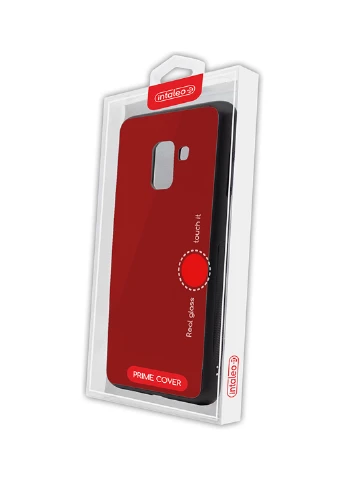 Чохол (Real Glass) для Samsung A8 + (A730) (червоний) Intaleo для Samsung A8+ (A730) (красный) (131340158)