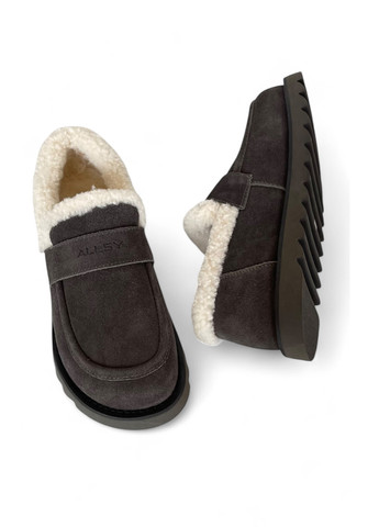 ALLSY Туфли темно-серый з натуральная замша, китай — зима (361427717)