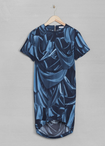 Темно-синя кежуал сукня & Other Stories з орнаментом