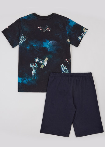 Темно-синий летний костюм (футболка, шорты) с шортами ArDoMi