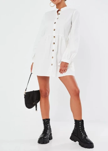 Белое кэжуал платье Missguided однотонное