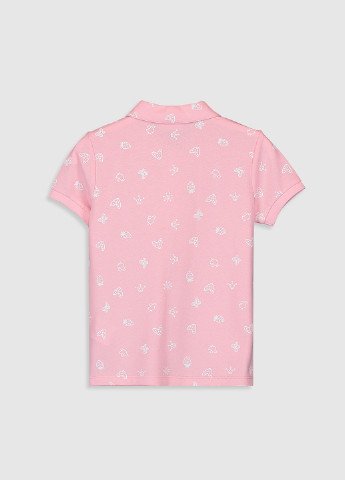 Розовая детская футболка-поло для девочки LC Waikiki с рисунком