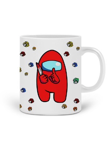 Кружка Амонг Ас Червоний (Among Us Red) 330 мл горнятко керамічне (20259-2417) MobiPrint (219777546)