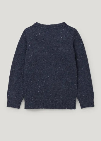 Темно-синий зимний детский новогодний свитер для мальчика 2179977 C&A