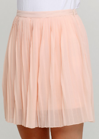 Персиковая кэжуал однотонная юбка Silvian Heach плиссе