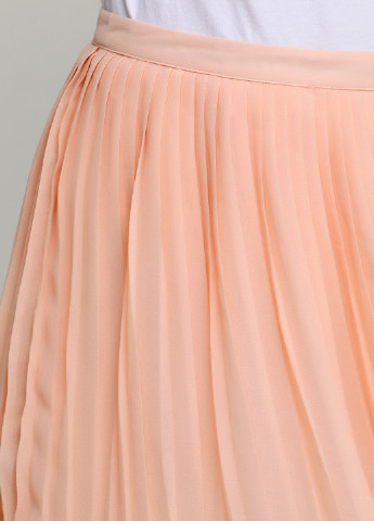 Персиковая кэжуал однотонная юбка Silvian Heach плиссе